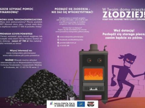 W Twoim domu mieszka złodziej! Kampania na rzecz czystego powietrza w Małopolsce