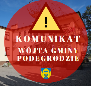 Komunikat nr 1 Wójta Gminy Podegrodzie o ograniczeniu pracy Urzędu Gminy