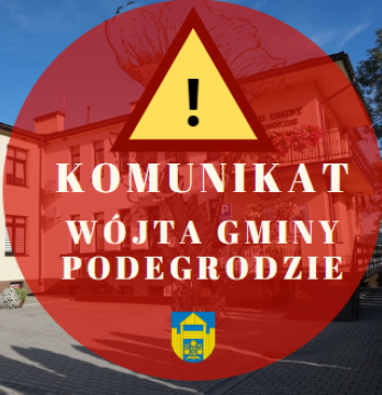 Komunikat nr 1 Wójta Gminy Podegrodzie o ograniczeniu pracy Urzędu Gminy