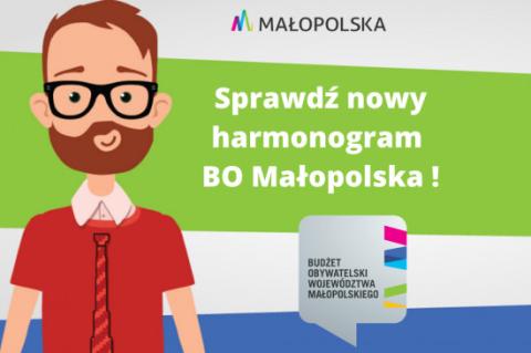 Ważny komunikat BO Małopolska, dot. przesunięcia składania zadań w 5. Edycji Budżetu Obywatelskiego Województwa Małopolskiego