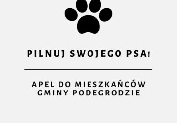 Apel do mieszkańców Gminy Podegrodzie – Pilnuj swojego psa!
