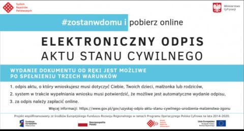 Odpis aktu stanu cywilnego dostępny już w wersji elektronicznej