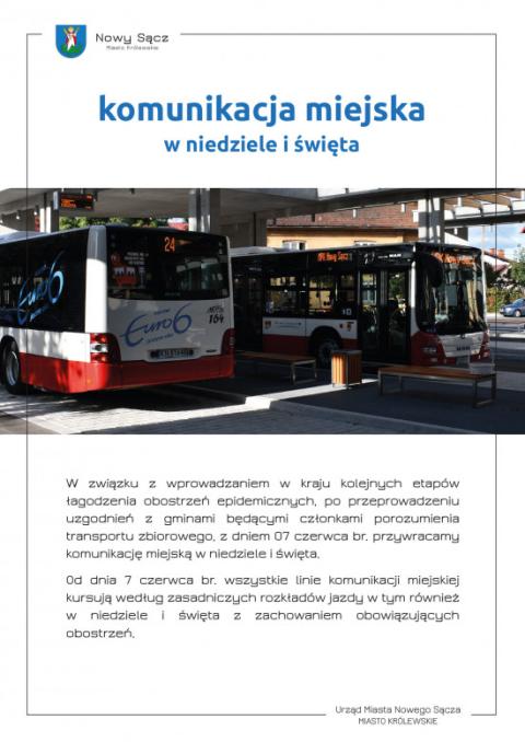 Komunikacja Miejska wraca w niedziele i święta