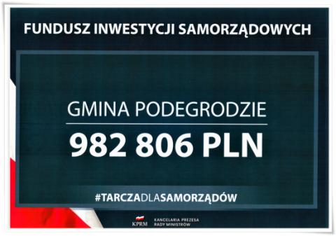 Gmina Podegrodzie otrzymała promesę w ramach rządowego programu #TARCZADLASAMORZADOW