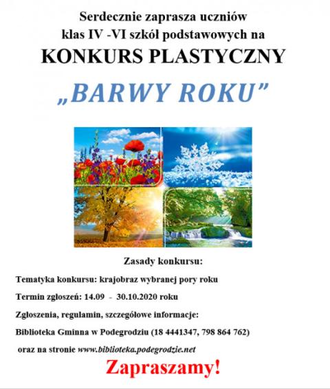 KONKURS PLASTYCZNY „BARWY ROKU”