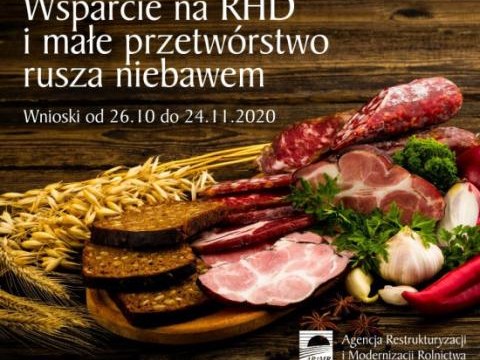 ARiMR: Dotacje na małe przetwórstwo i RHD
