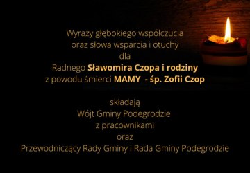 Zmarła Zofia Czop - Mama Radnego Sławomira Czopa
