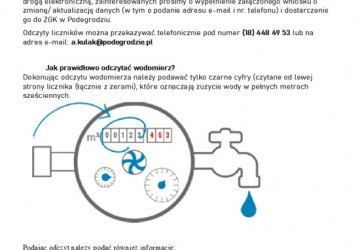 Informacja Zakładu Gospodarki Komunalnej w Podegrodziu