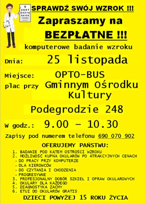 Bezpłatne badania wzroku