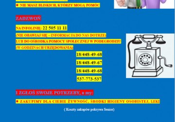 WSPIERAMY SENIORA 70+  W GMINIE PODEGRODZIE