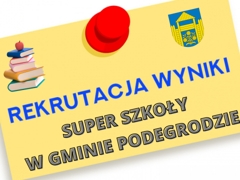 Wyniki rekrutacji do projektu "Super Szkoły w Gminie Podegrodzie