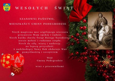 Życzenia na czas Świąt Bożego Narodzenia