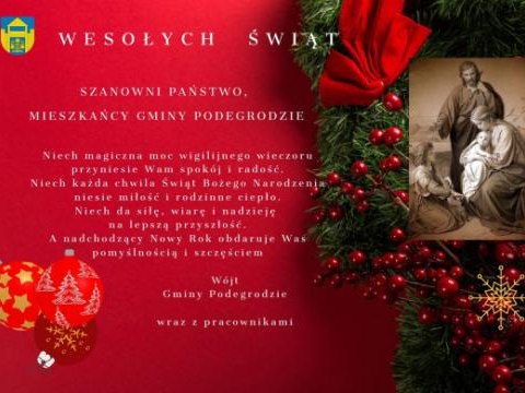 Życzenia na czas Świąt Bożego Narodzenia