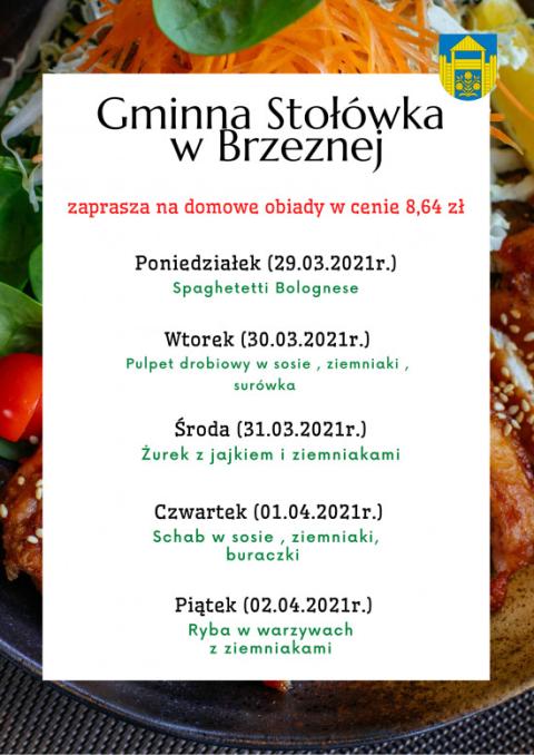 Domowe obiady prościutko z Gminnej Stołówki w Brzeznej