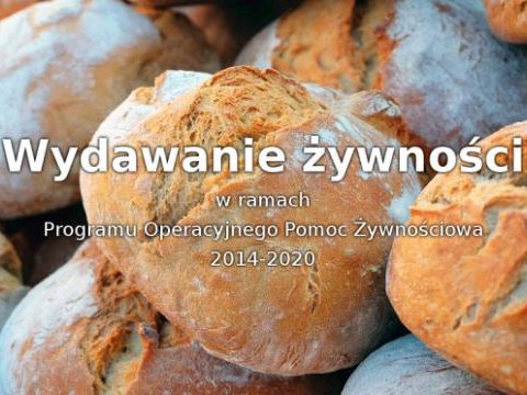 WYDAWANIE ŻYWNOŚCI W RAMACH PROGRAMU OPERACYJNEGO  POMOC ŻYWNOŚCIOWA 2014-2020
