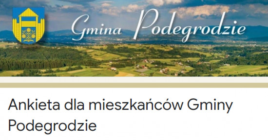 Ankieta  dotycząca opracowania Strategii Rozwoju Gminy Podegrodzie na lata 2021-2030