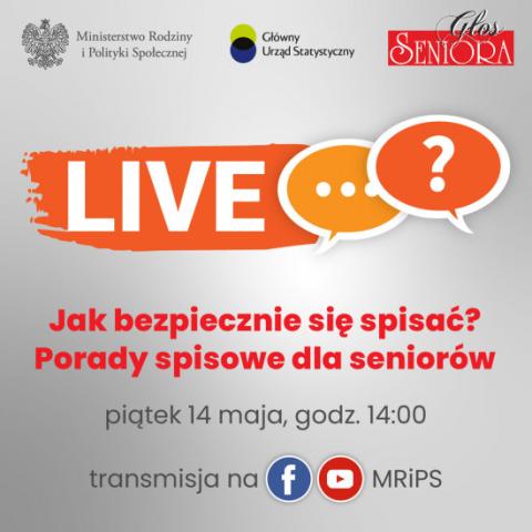 "Jak bezpiecznie się spisać? Porady spisowe dla seniorów"