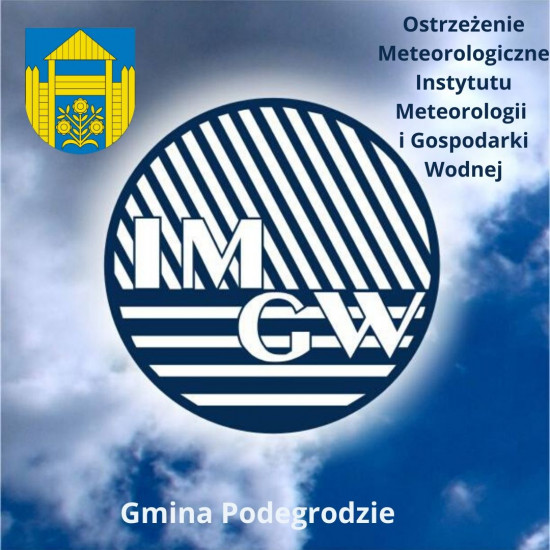 Ostrzeżenie meteorologiczne - burze, deszcz, możliwy grad