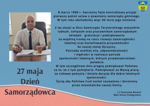 Samorządowcom z okazji Dnia Samorządu Terytorialnego
