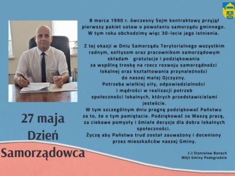 Samorządowcom z okazji Dnia Samorządu Terytorialnego