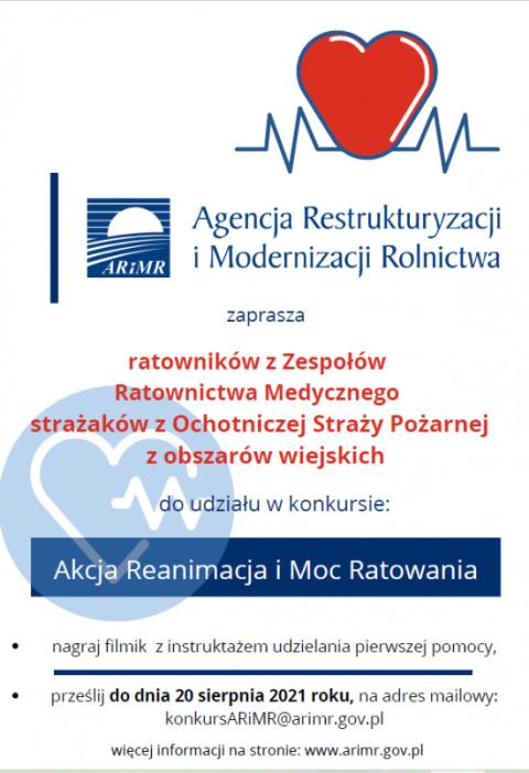 ARiMR zaprasza do udziału w konkursie pt. "Akcja Reanimacja i Moc Ratowania"