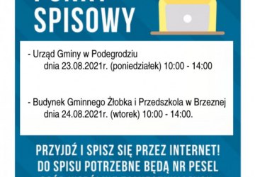 Mobilne Punkty Spisowe na terenie Gminy Podegrodzie