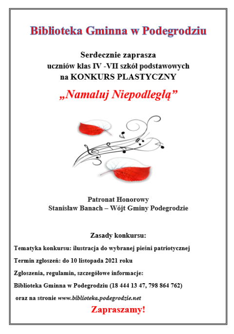 Namaluj Niepodległą - konkurs plastyczny
