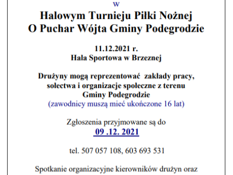 Turniej o Puchar Wójta Gminy Podegrodzie