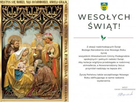 Życzenia Świąteczne dla Mieszkańców Gminy Podegrodzie