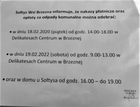 Gdzie odebrać nakazy płatnicze i opłaty ZGK w Brzeznej?