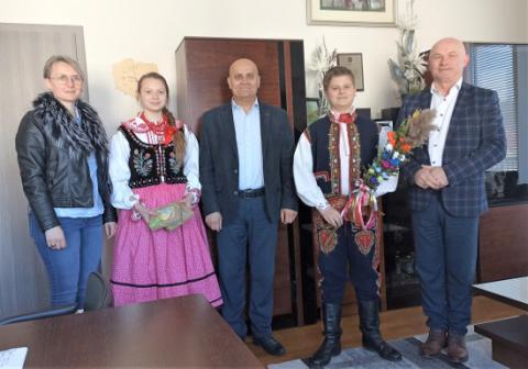 Z życzeniami świątecznymi u Wójta Gminy Podegrodzie