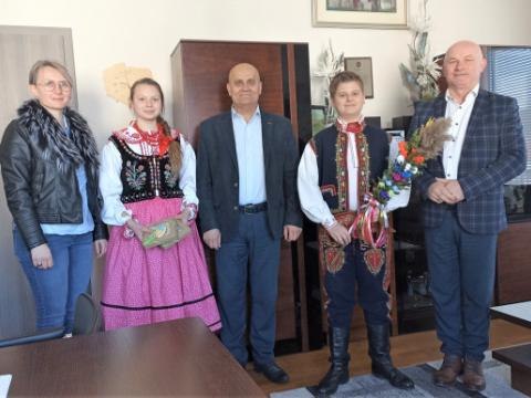 Z życzeniami świątecznymi u Wójta Gminy Podegrodzie