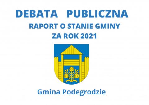 Debata publiczna - raport o stanie Gminy za 2021 rok