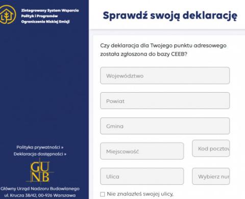 Wypełnij obowiązkową deklarację CEEB