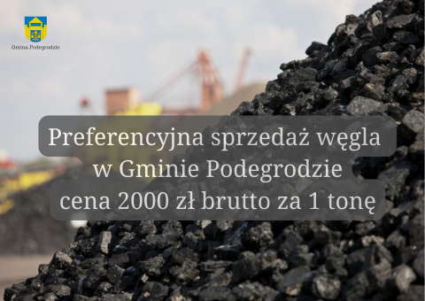 ROZPOCZYNAMY SPRZEDAŻ I DYSTRYBUCJĘ WĘGLA OD DNIA 8 GRUDNIA 2022 r.