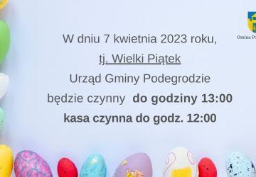 Godziny pracy Urzędu w Wielki Piątek