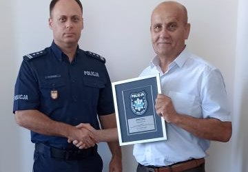 Podziękowanie za wsparcie w działaniach na rzecz bezpieczeństwa mieszkańców