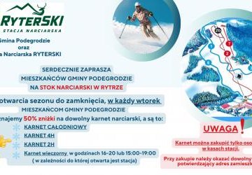 Narciarze z Gminy Podegrodzie w każdy wtorek mogą korzystać z 50% zniżki na stoku w Rytrze