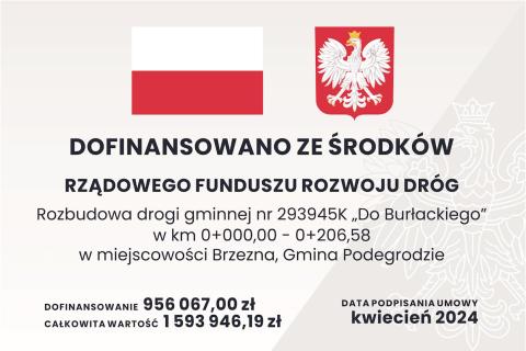 Rozbudowa drogi gminnej „Do Burłackiego” - Brzezna