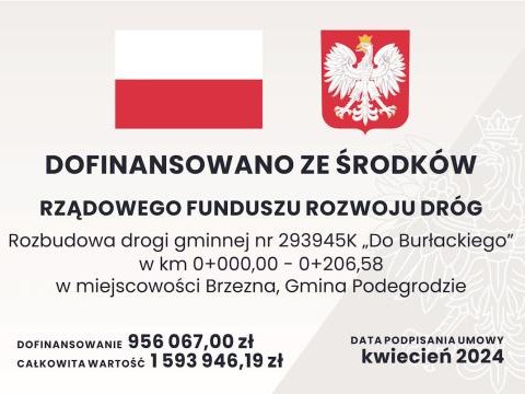 Rozbudowa drogi gminnej „Do Burłackiego” - Brzezna