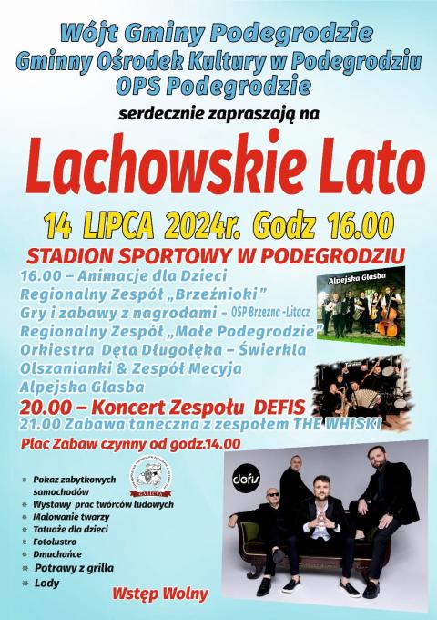 Zapraszamy na Lachowskie Lato 14 lipca!
