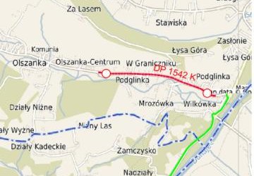 Całkowite zamknięcie drogi na odcinku 2,0 km dla ruchu kołowego, od Ronda w Naszczowicach w stronę Olszanki