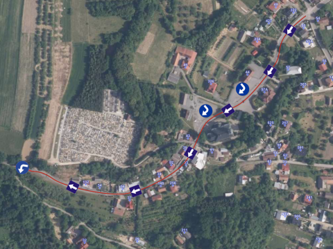 Zmiana organizacji ruchu koło Kościoła Parafialnego w Podegrodziu
