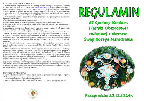 47 Gminny Konkurs Plastyki Obrzędowej związanej z okresem Świąt Bożego Narodzenia