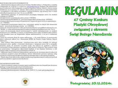 47 Gminny Konkurs Plastyki Obrzędowej związanej z okresem Świąt Bożego Narodzenia