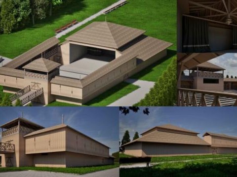 Amfiteatr w centrum Podegrodzia przypominający grodzisko - wywiad w radiu rdn