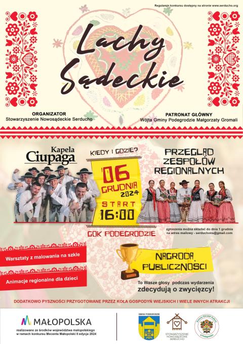 To już dzisiaj Wydarzenie kulturalne "Lachy Sądeckie" – GOK Podegrodzie początek o godz. 16.00