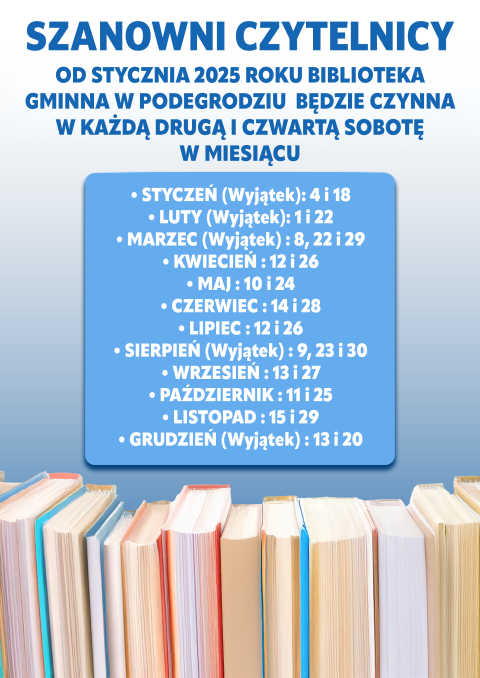 Soboty w Bibliotece Gminnej w Podegrodziu