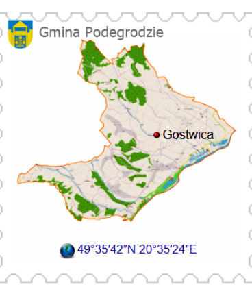 Gostwica - mapa